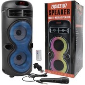 تصویر اسپیکر بلوتوثی سینگ ای مدل ZQS42107 با میکروفون و ریموت کنترل 