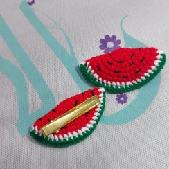 تصویر گیره مو هندوانه ای 