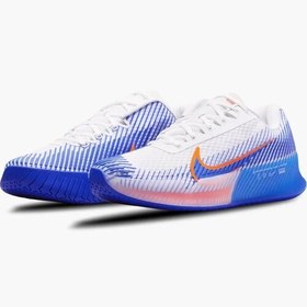 تصویر کفش تنیس مردانه نایک Nike Court Air Zoom Vapor 11 Tennis Shoes- سفید/ آبی 