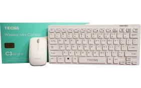 تصویر ست موس و کیبورد بی سیم تکسا مدلTECSA Wireless Mini Combo C3 TECSA C3 Wireless Keyboard Mouse Combo