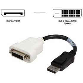 تصویر مبدل اورجینال Display port به DVI Displayport adapter