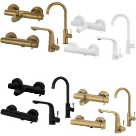 تصویر ست شیرآلات البرز روز مدل رومانیا کروم 