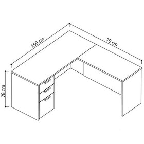 تصویر میز کارمندی آرک مدل آرسین 