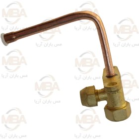 تصویر شیر سرویس کله کج کندانسور کولر دوتیکه سایز 1/4 اینچ Condenser Valve 1/4 inch