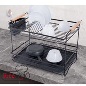 تصویر جاظرفی آب چکان رومیزی(مدل دسته چوب ) - طوسی 