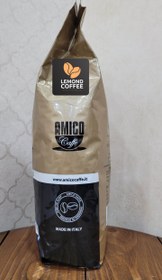 تصویر دانه قهوه امیکو کوالیتا اورو اسپرسو ایتالیانو (طلایی) 1 کیلویی Amico Caffe Qualita Oro Espresso Italiano 