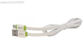 تصویر کابل تخت تبدیل USB به microUSB تسکو مدل TC 52 ا کابل دیتا و شارژ میکرو یو اس بی سفید رنگ کابل دیتا و شارژ میکرو یو اس بی سفید رنگ