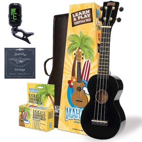 تصویر پک یوکللی سوپرانو ماهالو سری رنگین کمان مشکی 