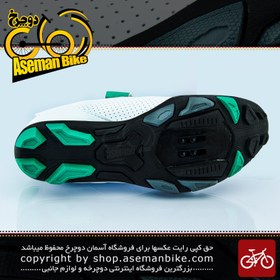 تصویر کفش دوچرخه سواری قفل شو کوهستان جاینت مدل فرا سفید-سبز Giant Bicycle FERA MTB Shoes White-Green 