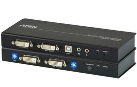 تصویر KVM Extender ) CE604 USB DVI Dual View Cat 5 KVM Extender (1024 x 768@60m) CE604