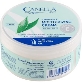 تصویر کرم مرطوب کننده دست و صورت حاوی آلوئه ورا حجم 200 میلی لیتر کنلامکس Canella Max Aloe Vera Moisturizing Hand And Face Cream 200 ml