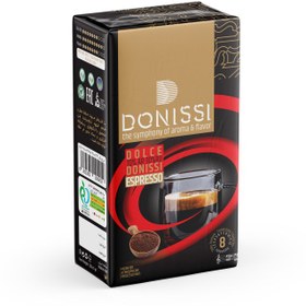 تصویر پودر قهوه دونیسی donissi اسپرسو دلچه ملایم وزن 250 گرمی Donissi Dolce espresso coffee powder weight 250 grams