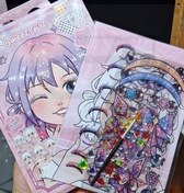 تصویر دفترچه آرایشی با استیکر و نگین 