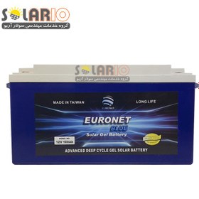 تصویر باتری خورشیدی ۱۰۰ آمپر ۱۲ ولت دیپ سایکل ژل یورونت ا Solar Battery deep cycle 12v 100A/h EuroNet Solar Battery deep cycle 12v 100A/h EuroNet