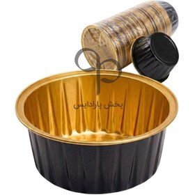 تصویر مافین فویلی دایره مشکی 125 عددی 