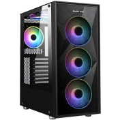 تصویر کیس کامپیوتر مسترتک Hunter X Gaming RGB Mid Tower مشکی Master Tech Hunter X Gaming RGB Mid Tower Black Computer Case