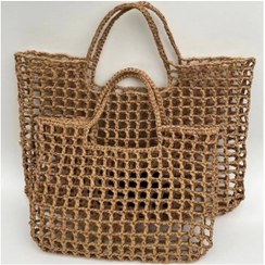 تصویر کیف ساحلی بافتنی 