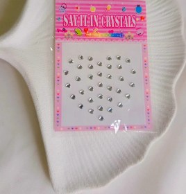 تصویر نگین میکاپ چسبی - قلب 