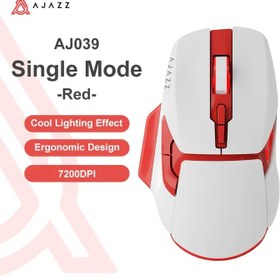 تصویر موس AJAZZ AJ039 Red-White Wireless 
