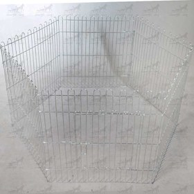 تصویر پارک حیوانات 60*60 - 8ضلعی استیل مدل پانیتو PANITO Pet Playpen 8 Panels, 60 cm stainless steel