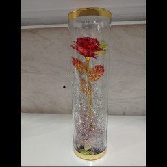 تصویر گل هولوگرام داخل شیشه 