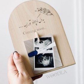 تصویر اکسسوری چوبی سونوگرافی نوزاد 