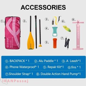 تصویر خرید اینترنتی پدل برد بادی SKATINGER مدل White Night Glow – مقاوم، درخشان و حرفه‌ای برای تفریحات آبی – ارسال رایگان در ایران پاساژ فقط برای خرید نقدی SKATINGER WHITE NIGHT GLOW PADDLE BOARD