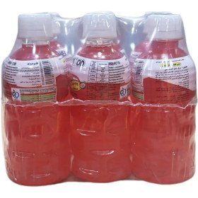 تصویر آبمیوه توت فرنگی با تکه های نارگیل هرمود - 6 عددی 