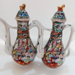 تصویر گلاب پاش چینی گل مرغی قدیمی 