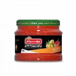 تصویر زیتون پرورده هندی مهرام 310 گرم 