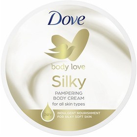 تصویر کرم مرطوب کننده BODY SILK داو حجم 300 میلی 