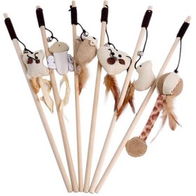 تصویر میله بازی گربه زنگوله دار مدل بل کنفی Cat playing whit belle