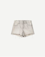 تصویر شلوارک جین زنانه خاکستری برشکا 