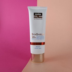 تصویر ضدآفتاب بژ متوسط(طبیعی) spf50 سان شیلد ساین اسکین 