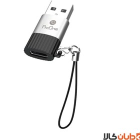 تصویر مبدل usb-C به USB پرووان مدل PCO07 ProOne PCO07 Type-C to USB OTG adapter