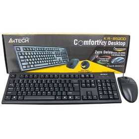 تصویر کیبورد و ماوس باسیم ای فورتک مدل KR-8520D A4Tech KR-8520D Keyboard and Mouse