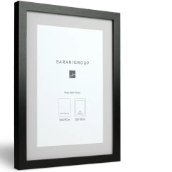 تصویر قاب عکس پی‌وی‌سی RMF مستطیل مشکی 