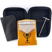 تصویر ساز کالیمبا حرفه‌ای سگا طرح گوزن و تیغه‌های آلومینیومی + کیف هاردکیس و چکش تنظیم 