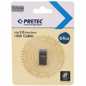 تصویر فلش 64 گیگ پرتک Pretec i-Disk Cubic Pretec i-Disk Cubic USB 2.0 64GB Flash Drive