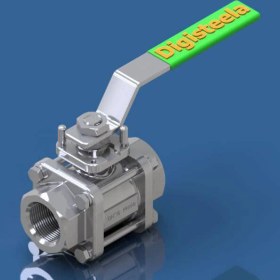 تصویر شیر گازی 3 تکه استیل 