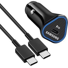 تصویر شارژر فندکی فست و PD تک پورت Samsung مدل EP L502 25W - مشکی- سوپر فست شارژ تضمینی 