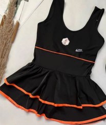 تصویر مایو زنانه نایک ضد کلر دامن دار نارنجی 