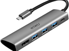 تصویر هاب تایپ سی 5 پورت ویوو WiWU Type-C Multiport Adapter 5-in-1 Alpha 531H 