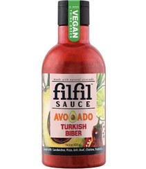 تصویر سس ترکیش بیبر فیلفیل 420 گرم — طعم آووکادو با فلفل ترکی FilFil Turkish Biber Avocado Sauce 420g — Spicy & Smoky Avocado Dip