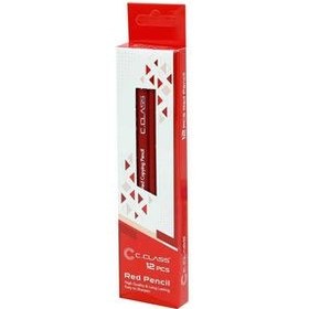 تصویر مداد قرمز سی کلاس C.Class RCP-131 بسته 12 عددی C.Class RCP-131 Red Pencil Pack Of 12