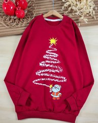 تصویر بلوز بچگانه طرح بابانوئل سایز ۵۵ قرمز 