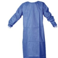 تصویر گان یکبارمصرف جراحی بلند با آستین دارای مچ کشدار Disposable Surgical Gown
