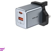 تصویر شارژر دیواری 35 وات گرین لاین مدل GaN Premium 35W Green Lion GaN Premium UK Plug Wall Charger