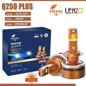 تصویر هدلایت خودرو لنزو مدل تک پرو Q250PLUS پایه H7 