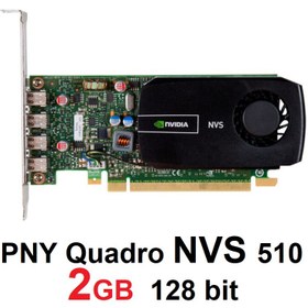 تصویر کارت گرافیک پی ان وان مدل NVIDIA NVS 510 2GB استوک PNY NVIDIA NVS 510 2GB GDDR3 Graphics Card